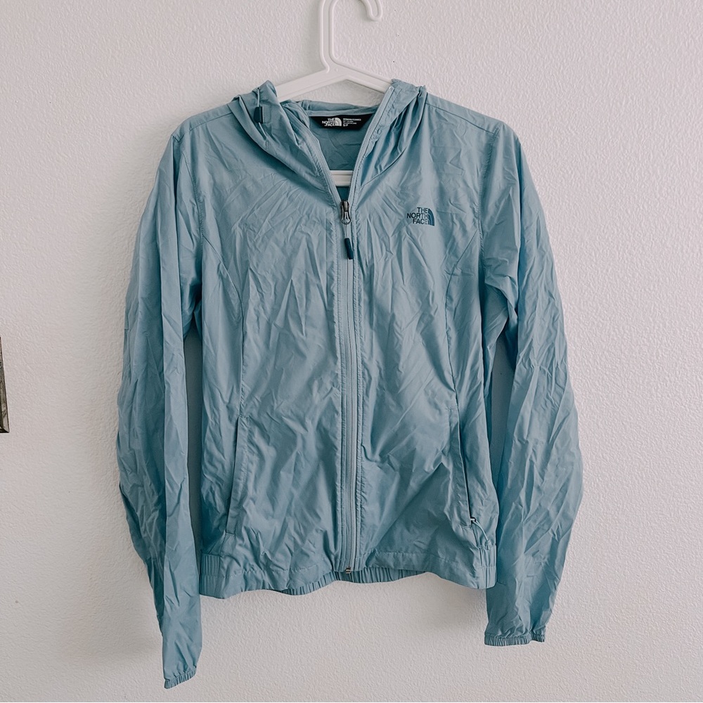 North Face Light Blue Windbreaker